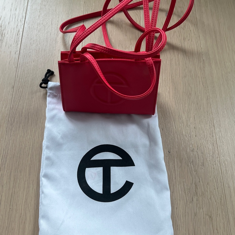 Telfar Red Mini Shopping Bag